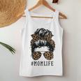 Momlife Messy Bun Leaopard Skin For Mum Life Tank Top Frauen Lustige Geschenke