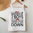 Mother Of 2 Boys Work From Son Up Until Son Down Women Tank Top Unique Gifts