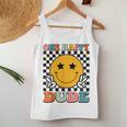 One Happy Dude Retro Groovy 1St Birthday Family Matching Women Tank Top Unique Gifts