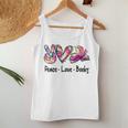 Peace Love Books Librarian Teacher Life Book Library Tie Dye Women Tank Top Unique Gifts