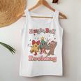 Retro Groovy Jingle Rock Bell Merry Christmas Hippie Outfit Women Tank Top Unique Gifts