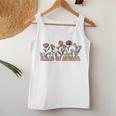 Retro Groovy Maid Of Honor Floral Bachelorette Party Bridal Women Tank Top Unique Gifts