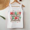 Retro Merry Teacher Bright Students Teacher Christmas Women Tank Top Personalized Gifts Retro Merry Teacher Bright Students Teacher Christmas Women Tank Top Personalized Gifts