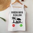 Riviera Maya Está Llamando Un Divertido Recuerdo De Vacaciones De Verano Camiseta sin mangas para mujer Regalos divertidos