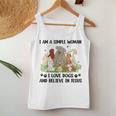 I Am A Simple Woman I Love Dogs And Believe In Jesus Women Tank Top Funny Gifts