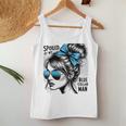 Spoiled By My Blue Collar Man Messy Bun Women Tank Top Funny Gifts