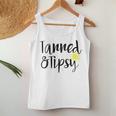 Tanned And Tipsy Summer Party Saying Humor Women Tank Top Unique Gifts