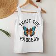 Trust The Process X Butterflyertraue Auf Prozess Backprint Tank Top Frauen Lustige Geschenke