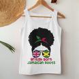 Uk British Grown Jamaican Roots Messy Bun Women Tank Top Personalized Gifts