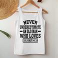 Never Underestimate An Old Man Who Loves Horse Racing Women Tank Top Funny Gifts
