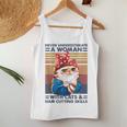 Never Underestimate A Woman With Cats & Hair Cutting Skills Women Tank Top Unique Gifts