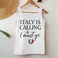 Vintage Retro Italy Is Calling I Must Go Women Tank Top Unique Gifts