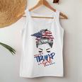 Yes I'm A Trump Girl Deal With It Messy Hair Bun Trump Women Tank Top Personalized Gifts