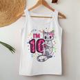 Youth Girls 10Th Birthday Outfit I'm 10 Years Old Cat Kitty Kitten Women Tank Top Funny Gifts