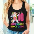 10 Years Old Unicorn Dabbing 10Th Birthday Girl Party Women Tank Top Gifts for Her