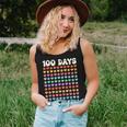 100Th Day 100 Days Of School Retro Groovy Hearts 100Th Women Tank Top Gifts for Her