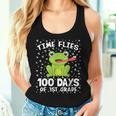 1St Grade 100 Days School Boys Girls Frog Time Flies Fly Kid Women Tank Top Gifts for Her