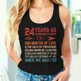 24 Years As Husband & Wife 24Th Anniversary For Couple Women Tank Top Gifts for Her