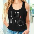 I Am 41 Plus 1 Middle Finger Girl 42Nd Birthday 42 Years Old Women Tank Top Gifts for Her