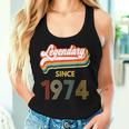 45Th Birthday Legendary Since 1974 Vintage Retro Women Women Tank Top Gifts for Her