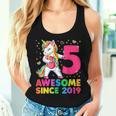 5 Years Old Unicorn Flossing 5Th Birthday Girl Unicorn Party Women Tank Top Gifts for Her