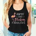 50Th Birthday Flamingo Fifty Flocking Fabulous Women Tank Top Gifts for Her