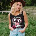 65 Year Old Made In 1959 Floral Flower 65Th Birthday Womens Women Tank Top Gifts for Her