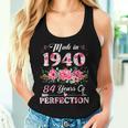 84 Year Old Made In 1940 Floral 84Th Birthday Women Women Tank Top Gifts for Her