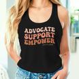 Advocate Support Empower Groovy Social Worker Graduation Women Tank Top Gifts for Her