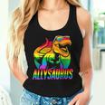 Allysaurus Lgbt Rainbow Flag Ally Dinosaur Lgbt Pride Women Tank Top Gifts for Her