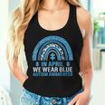 In April We Wear Blue Rainbow Autism Awareness Month Women Tank Top Gifts for Her