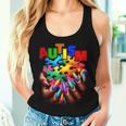 Autism Awareness Hand Black Woman Autism Mom Puzzle Piece Women Tank Top Gifts for Her