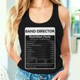 Band Director Nutrition Facts Sarcastic Graphic Women Tank Top Gifts for Her