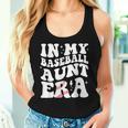 In My Baseball Aunt Era Groovy Vintage Baseball Aunt Auntie Women Tank Top Gifts for Her