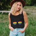 Bear Gay Distressed Rainbow Sunglasses Women Tank Top Gifts for Her