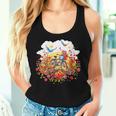 Bicycle Through A Field Of Flowers Idea Creative Inspiration Women Tank Top Gifts for Her