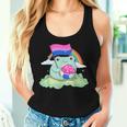 Bisexual Pride Bi Kawaii Frog Mushroom Bisexual Flag Lgbt Women Tank Top Gifts for Her