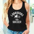 Black Yellow Chocolate Labs And Soccer Labrador Lab Mom Dad Women Tank Top Gifts for Her