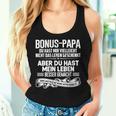 Bonus Papa -Atertag Besseres Leben Mama Aushalten Danke Tank Top Frauen Geschenke für Sie