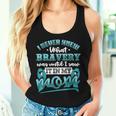 Bravery In My Mom Ovarian Cancer Awareness Ribbon Women Tank Top Gifts for Her