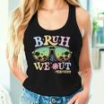 Bruh We Out Teachers Groovy Retro Happy Last Day Of School Women Tank Top Gifts for Her