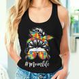 Building Block Messy Bun Mom Life Master Builder Women Tank Top Gifts for Her