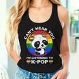 Can't Hear You I'm Listening To K-Pop Panda Lgbt Gay Pride Women Tank Top Gifts for Her