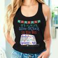 Caravan And Wine Lovers Happy Camper Life Women Tank Top Gifts for Her