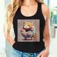Cat Robot Donut Women Tank Top Gifts for Her