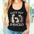 Cat Saying Cute But Psycho Cats Mom Kittens Cats Dad Women Tank Top Gifts for Her