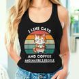 I Like Cats And Coffee And Maybe 3 People Cats Retro Women Tank Top Gifts for Her