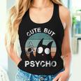 Cats Cute But Psycho Kittens Cats Mom Cats Dad Women Tank Top Gifts for Her