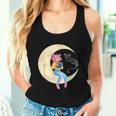 Celestial Cat And Girl Reading Book Read Moon Women Tank Top Gifts for Her