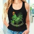 Chicken Feelin Clucky St Paddys Day Clover Chicken Irish Day Women Tank Top Gifts for Her